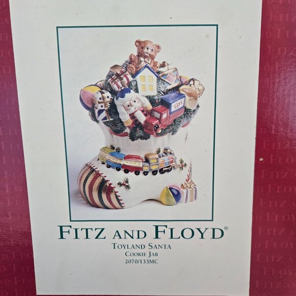 Vintage Fitz and Floyd Toyland Santa Cookie Jar - Picture 10 of 10